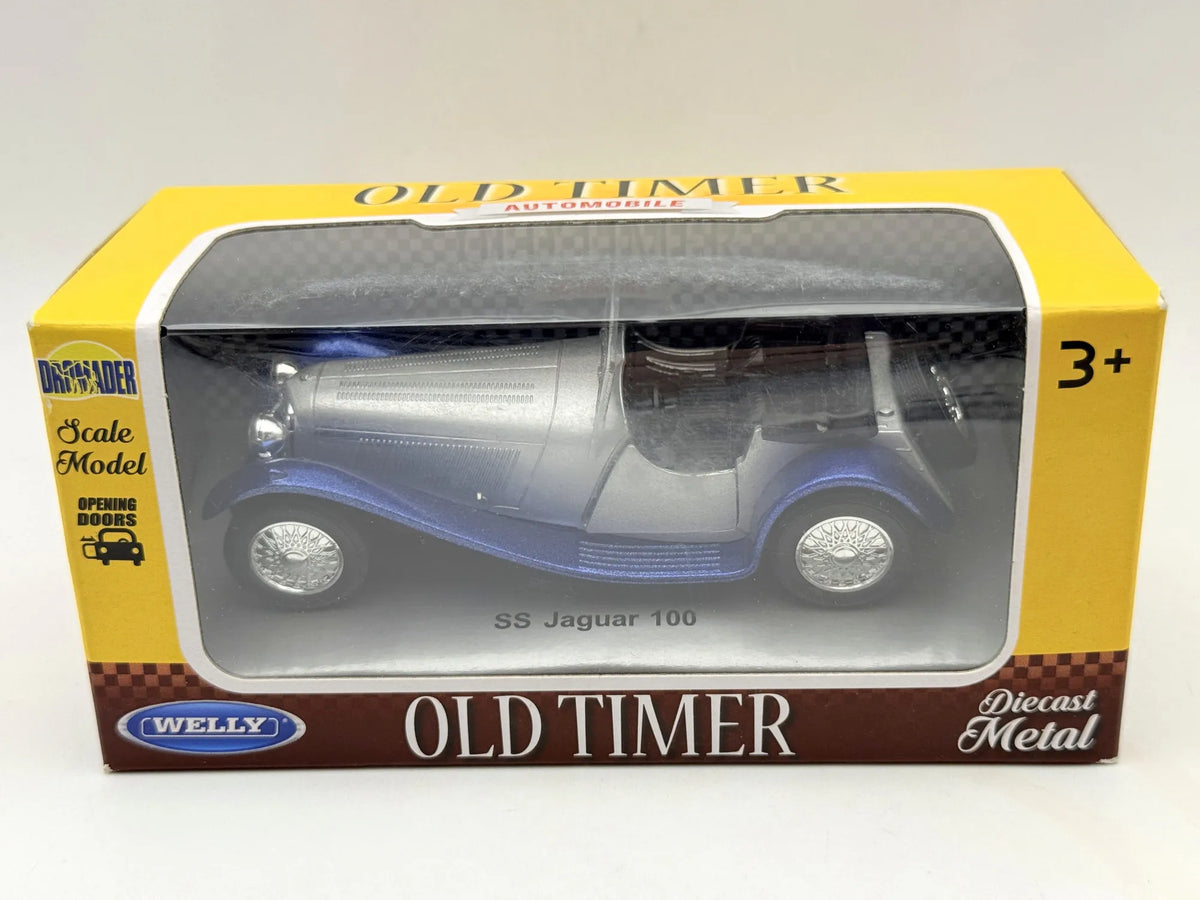 SS JAGUAR 100 Old Timer Welly Niebieski 1:31 – zdjęcie 7