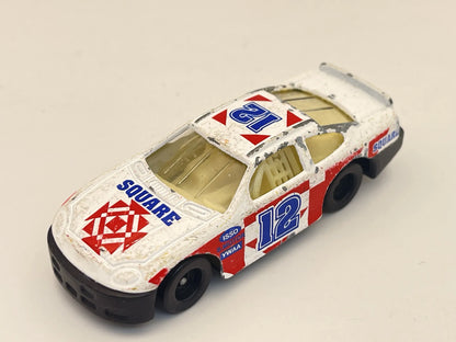 #12 Square Nascar Stock Car Rar, Vintage Unbranded Die cast 8106 Biały 1:64 – zdjęcie 8