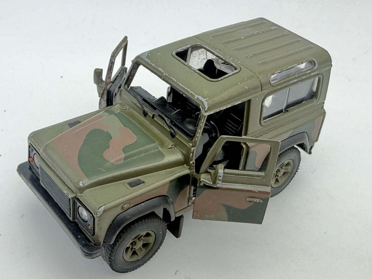 LAND ROVER DEFENDER WOJSKOWY, Welly, Die cast 42392, Zielony 1:36, Resoraki – zdjęcie 9