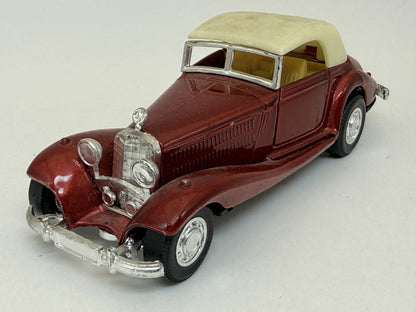 MERCEDES-BENZ 500K CABRIOLET, Yatming, Die cast NO.8502, Bordowy, 1:43 – zdjęcie 8