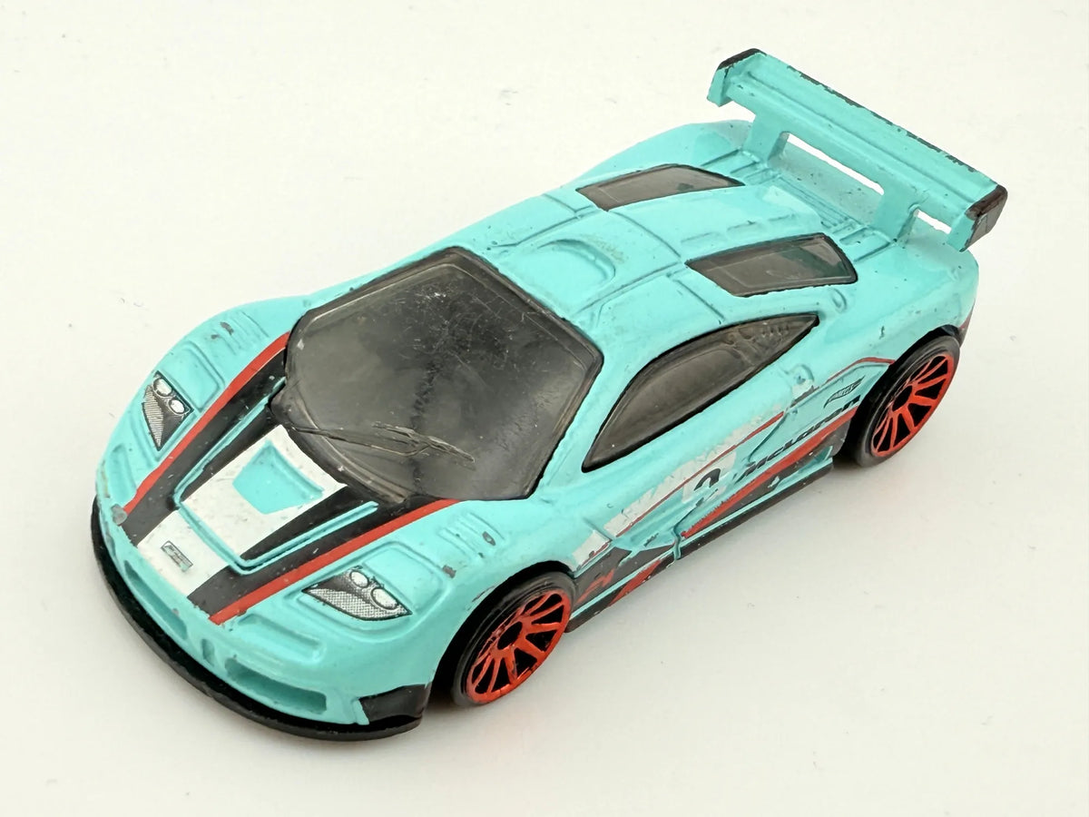 MCLAREN F1 GTR, Hot Wheels 2017, Die cast P40, Miętowy, 1:64, Resoraki – zdjęcie 8