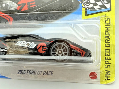 2016 FORD GT RACE, Hot Wheels 2021, Resoraki, Die cast, Czarny, 1:64 – zdjęcie 3