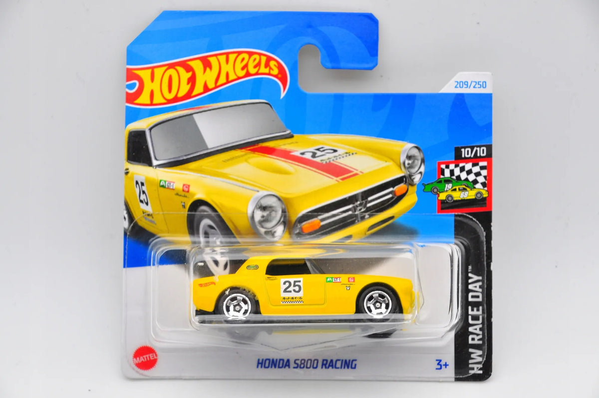 HONDA S800 RACING, Hot Wheels 2024, Die cast HRY58, Żółty, 1:48, Resoraki – zdjęcie 9