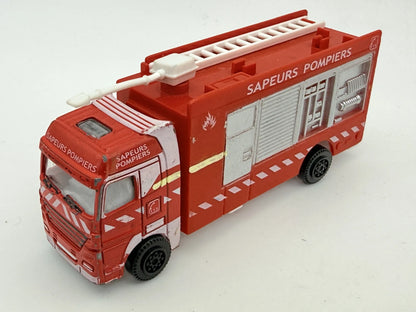 FIRE TRUCK SAPEURS POMPIERS (Straż pożarna) Die cast Czerwony 1:87 Resoraki – zdjęcie 8