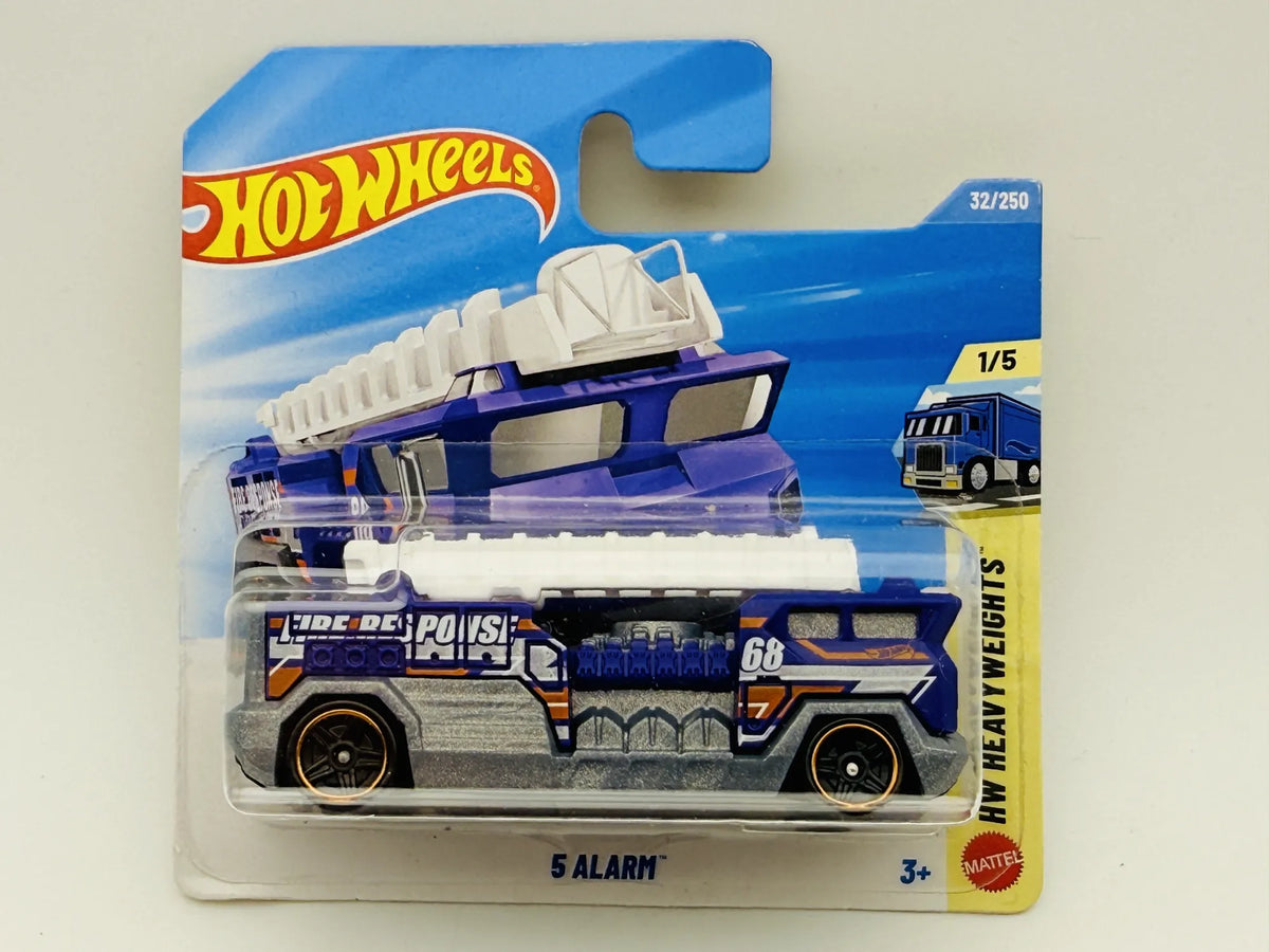 5 Alarm Hot Wheels HW Heavyweights 1:64 Wóz strażacki Blister Straż pożarna – zdjęcie 7
