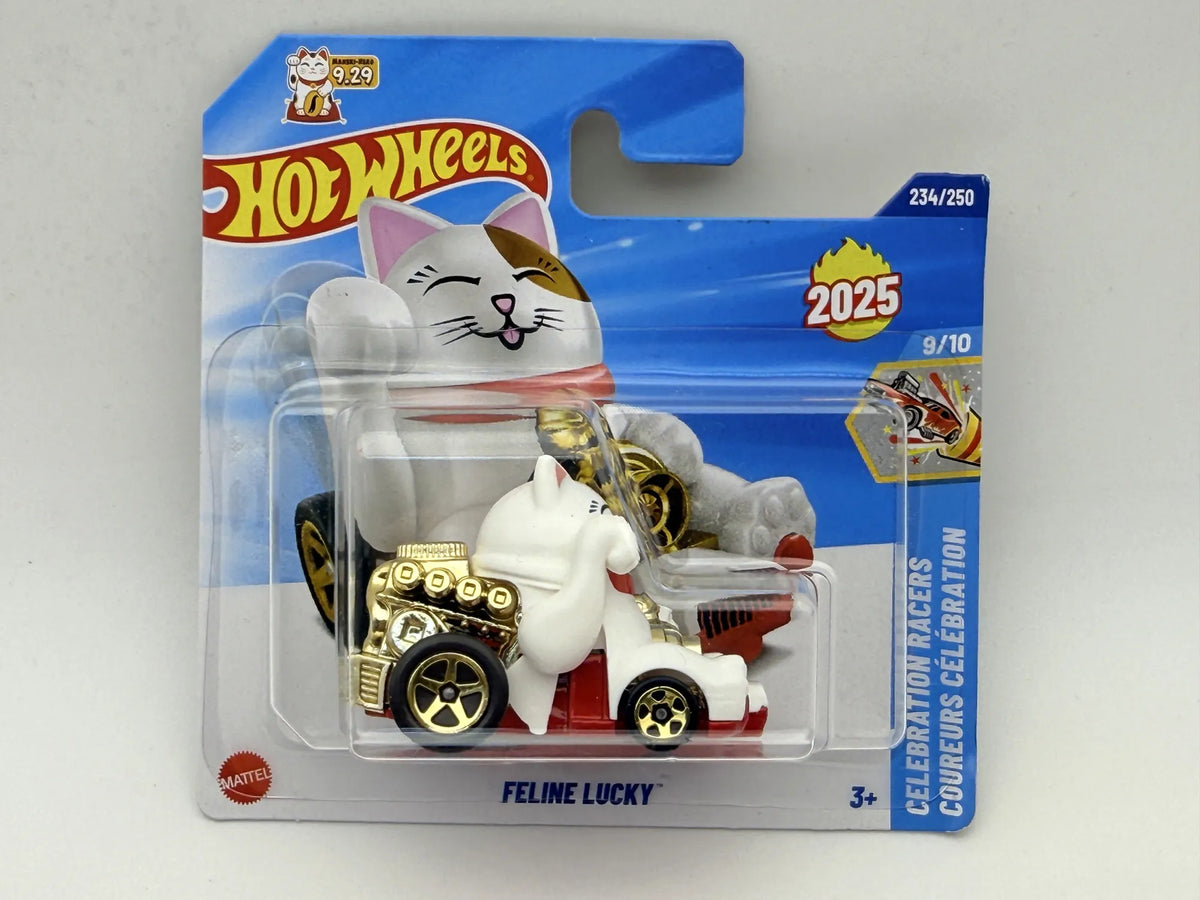 FELINE LUCKY HW CELEBRATION RACER Hot Wheels 2025 Biały 1:64 – zdjęcie 9