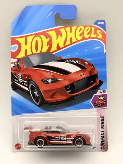 '15 Mazda Mx-5 Miata Compact Kings Hot Wheels 2024 Czerwony 1:64 – zdjęcie 9