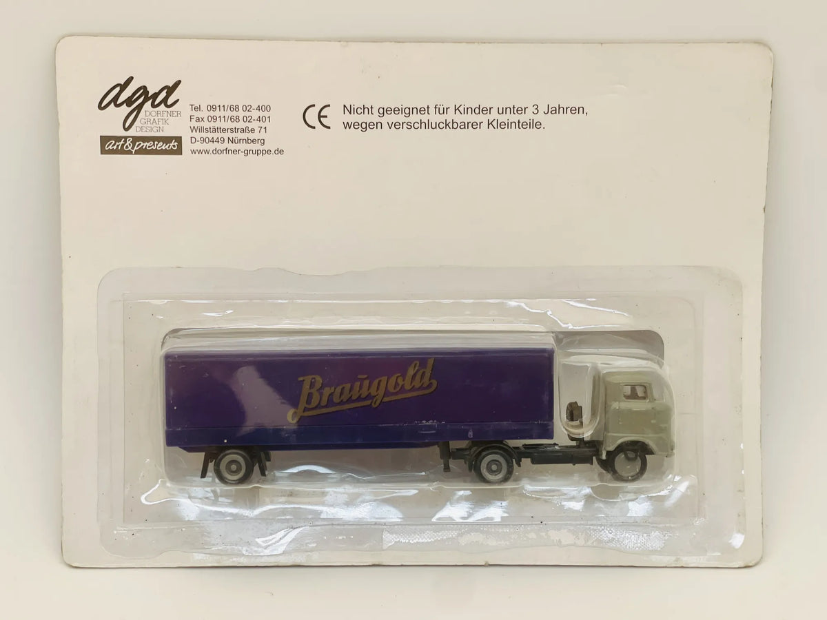 IFA W50 DGD 1:87 Ciężarówka Promocyjna Braugold Blister Fioletowy Reklama – zdjęcie 2