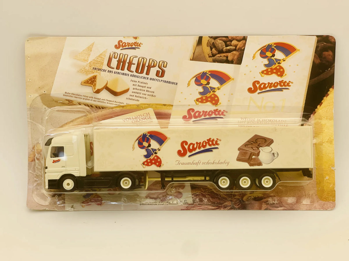 Mercedes Actros Grell 1:87 Ciężarówka Promocyjna Sarotti Blister Biały – zdjęcie 7