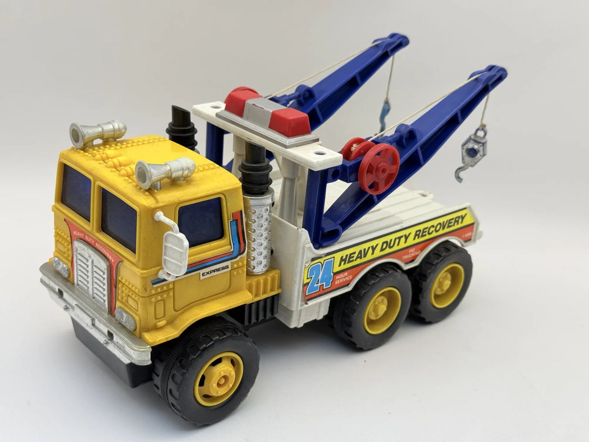 WÓZ HOLOWNICZY / CIĘŻARÓWKA VINTAGE FOUNDATION 1980-1990 Żółty 1:20 – zdjęcie 8
