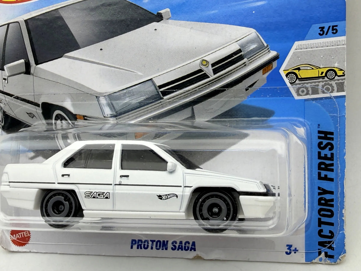 Proton Saga Factory Fresh Hot Wheels 2025 Biały 1:64 – zdjęcie 2