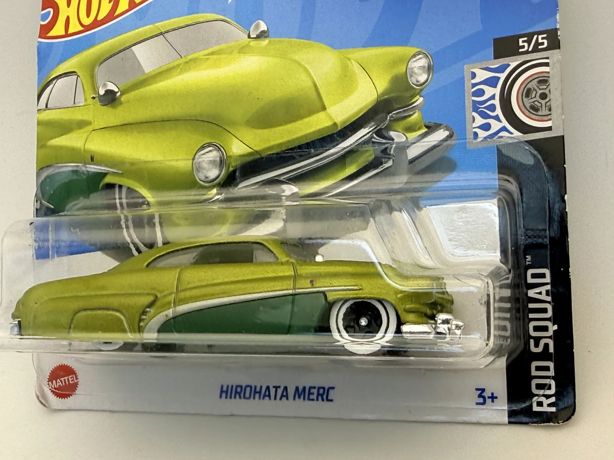 Hirohata Merc Rod Squad Hot Wheels 2024 Green 1:64 – zdjęcie 2