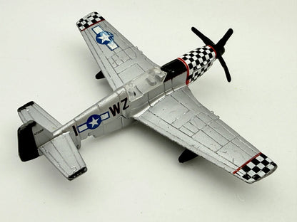 MYŚLIWIEC P-51 MUSTANG, MotorMax, Die cast 7003 193, Srebrny, 11,5 cm – zdjęcie 2