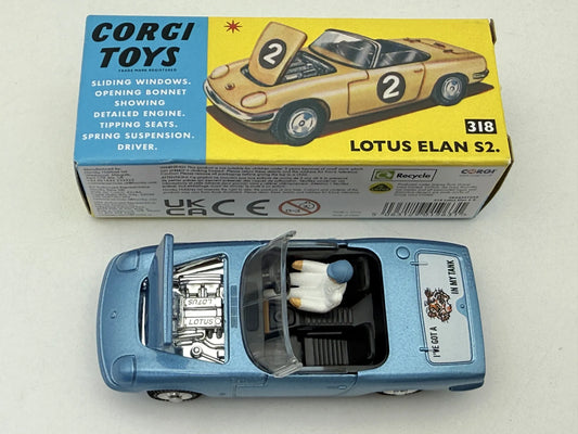 LOTUS ELAN S2 Corgi Niebieski 1:43 Figurka kierowcy – zdjęcie 2