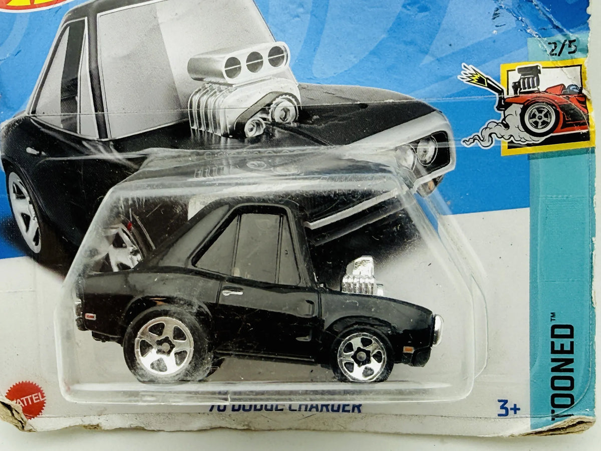 Dodge Charger Hot Wheels 2023 Tooned 1:64 Muscle car Blister Czarny – zdjęcie 2