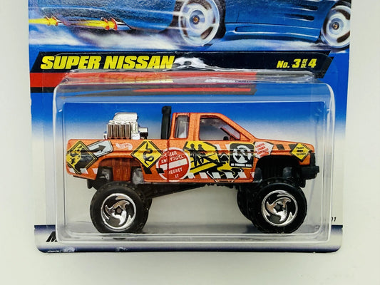 Super Nissan Hot Wheels 1997 1:64 Pickup Blister Pomarańczowy – zdjęcie 2