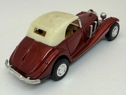 MERCEDES-BENZ 500K CABRIOLET, Yatming, Die cast NO.8502, Bordowy, 1:43 – zdjęcie 2