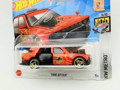 Time Attaxi Hot Wheels 2023 HW Metro 1:64 63 Blister Czerwony – zdjęcie 2
