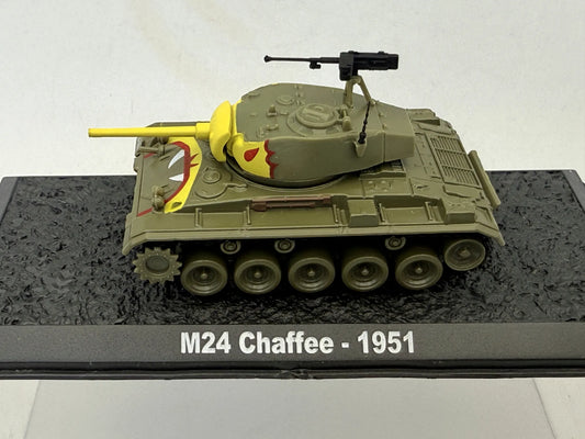 Czołg M24 Chaffee Korea 1951 Tanks of the World Wojsko AmerCom Zielony 1:72 – zdjęcie 2