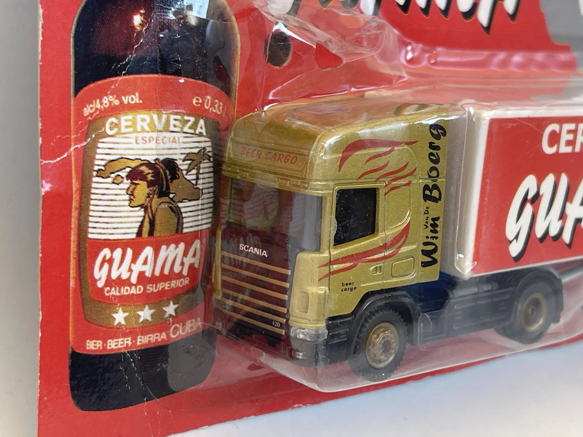 Scania Grell 1:87 Ciężarówka Promocyjna CERVEZA GUAMA Blister Czerwony – zdjęcie 2