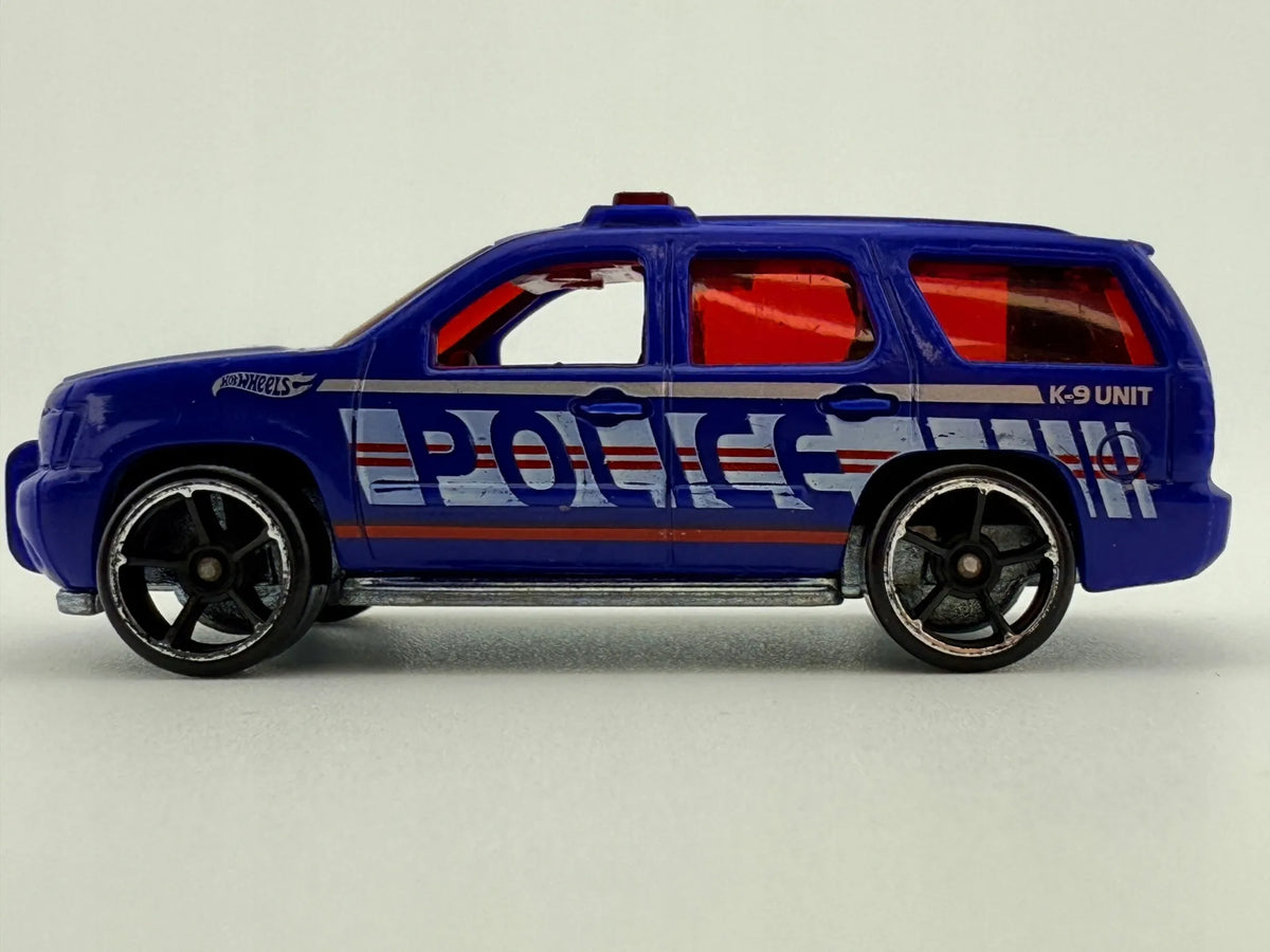 Chevy Tahoe Policja Hot Wheels 2007 Niebieski 1:64 – zdjęcie 2
