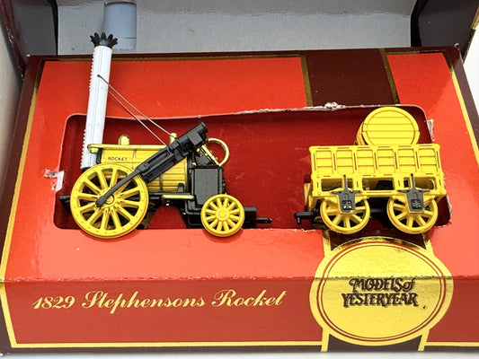 Lokomotywa Parowa 1829 STEPHENSONS ROCKET Matchbox 1987 Żółty 1:64 – zdjęcie 2
