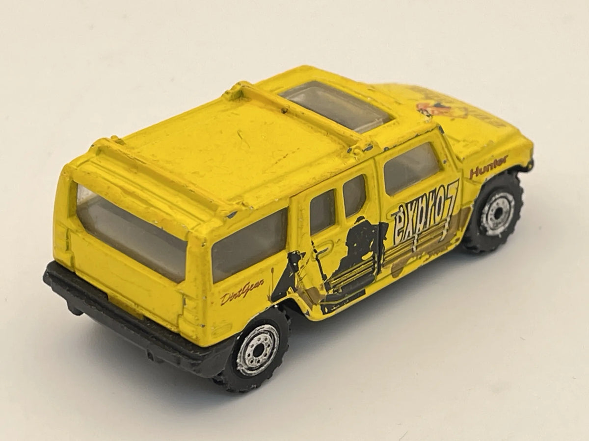 Hummer H2, GUN DOG SUV, Resoraki, Die cast, Żółty 1:64 – zdjęcie 2