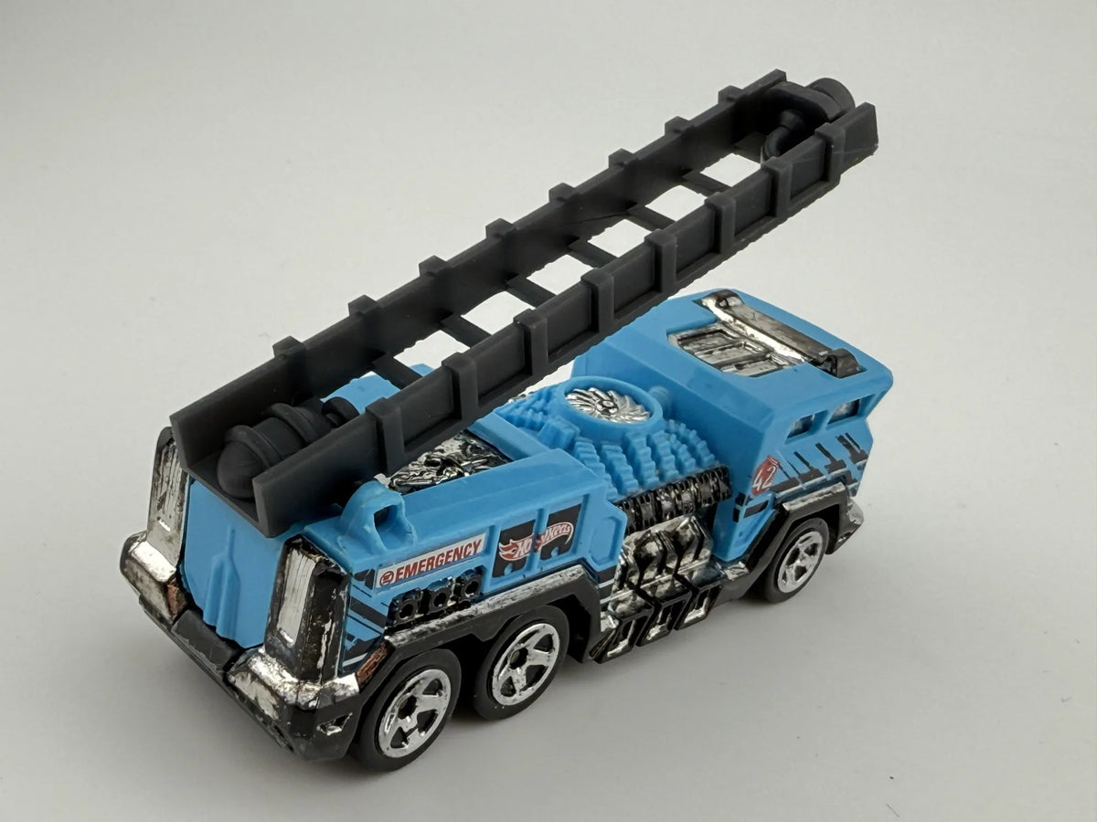 5 ALARM, Hot Wheels 2008, Die cast 186 MJ & AL, Niebieski, 1:64, Resoraki – zdjęcie 2