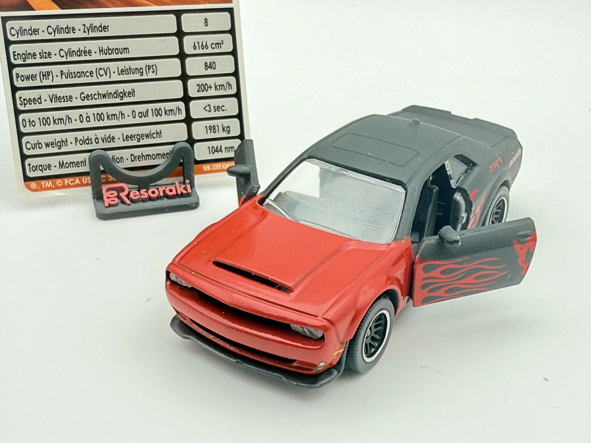 DODGE CHALLENGER SRT DEMON, Majorette, Resoraki, Die cast, Czerwony, 1:66 – zdjęcie 2