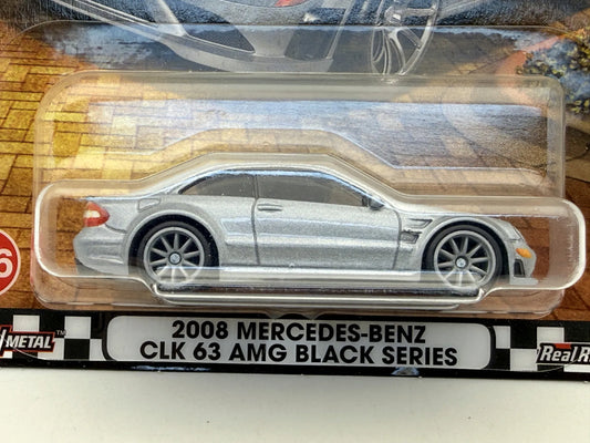 2008 Mercedes-Benz Clk 63 Amg Hot Wheels 2025 Premium 1:64 Srebrny – zdjęcie 2
