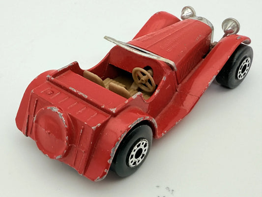 SS 100 JAGUAR, Matchbox 1982, Made in Maca, Die cast Czerwony 1:50 Resoraki – zdjęcie 2