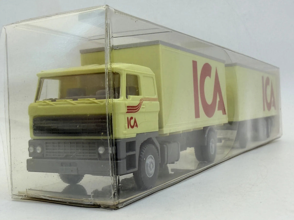 Ciężarówka Koffer Fernlastzug DAF Wiking Żółty 1:87 Made in W. Germany ICA – zdjęcie 2