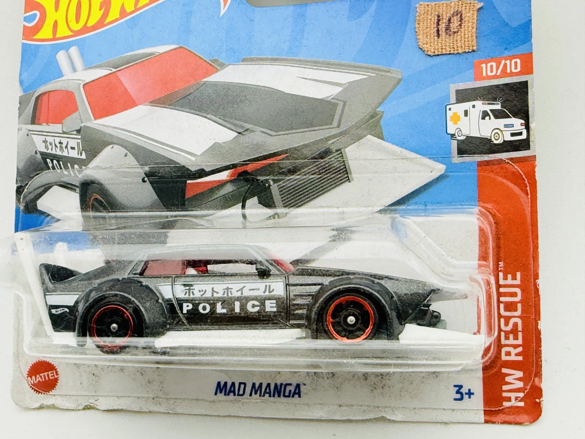Mad Manga Hot Wheels 2023 HW Rescue 1:64 POLICE Blister Srebrny Policja – zdjęcie 2