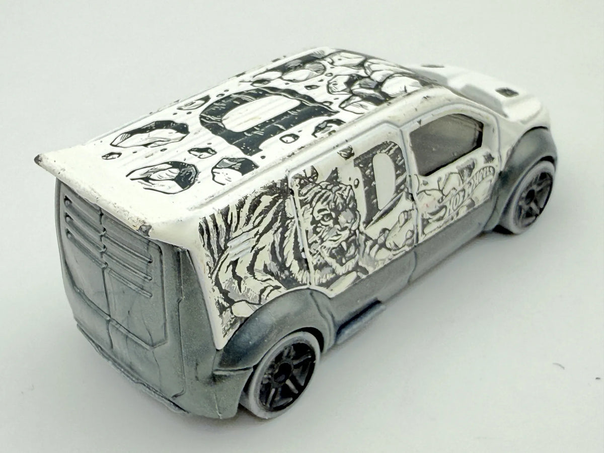 FORD TRANSIT CONNECT, HW Art Cars, Hot Wheels 2019, Die cast GHC85, 1:64 – zdjęcie 2