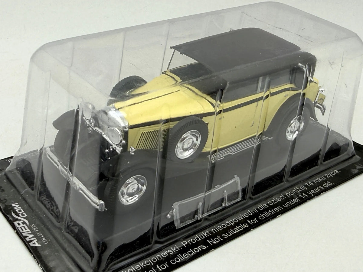MAYBACH ZEPPELIN Z 1928 R. Legendarne Samochody AmerCom Żółty 1:43 – zdjęcie 2