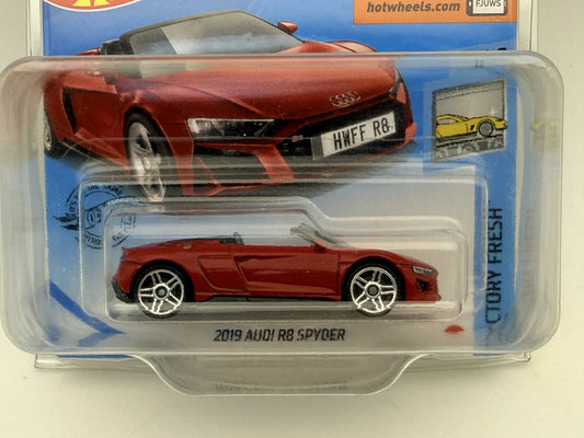 2019 AUDI R8 SPYDER Factory Fresh Hot Wheels 2020 Czerwony 1:64 Protektor – zdjęcie 2
