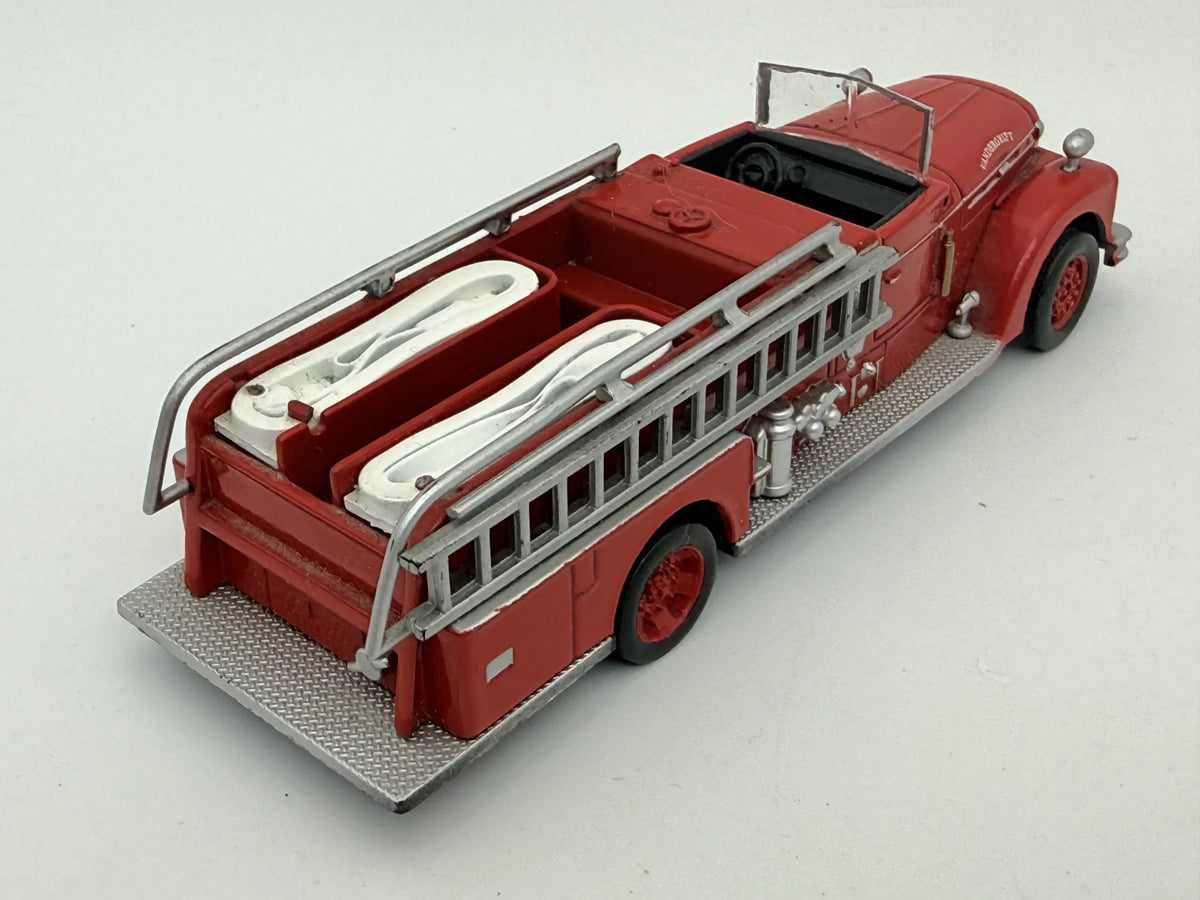 1952 SEAGRAVE, Straż pożarna, Amer Com, Made in Usa, Die cast Czerwony 1:64 – zdjęcie 2