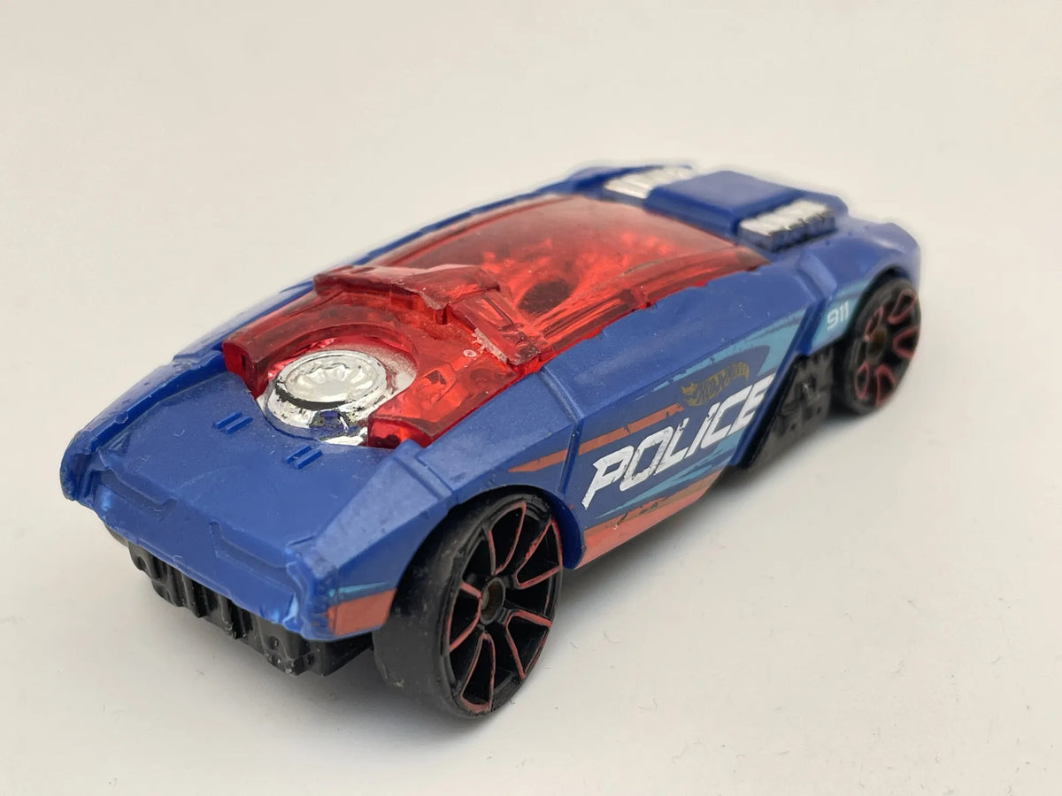 ROQUE HOG POLICE, Hot Wheels 2014, Die cast 1 NL, Niebieski, 1:64, – zdjęcie 2