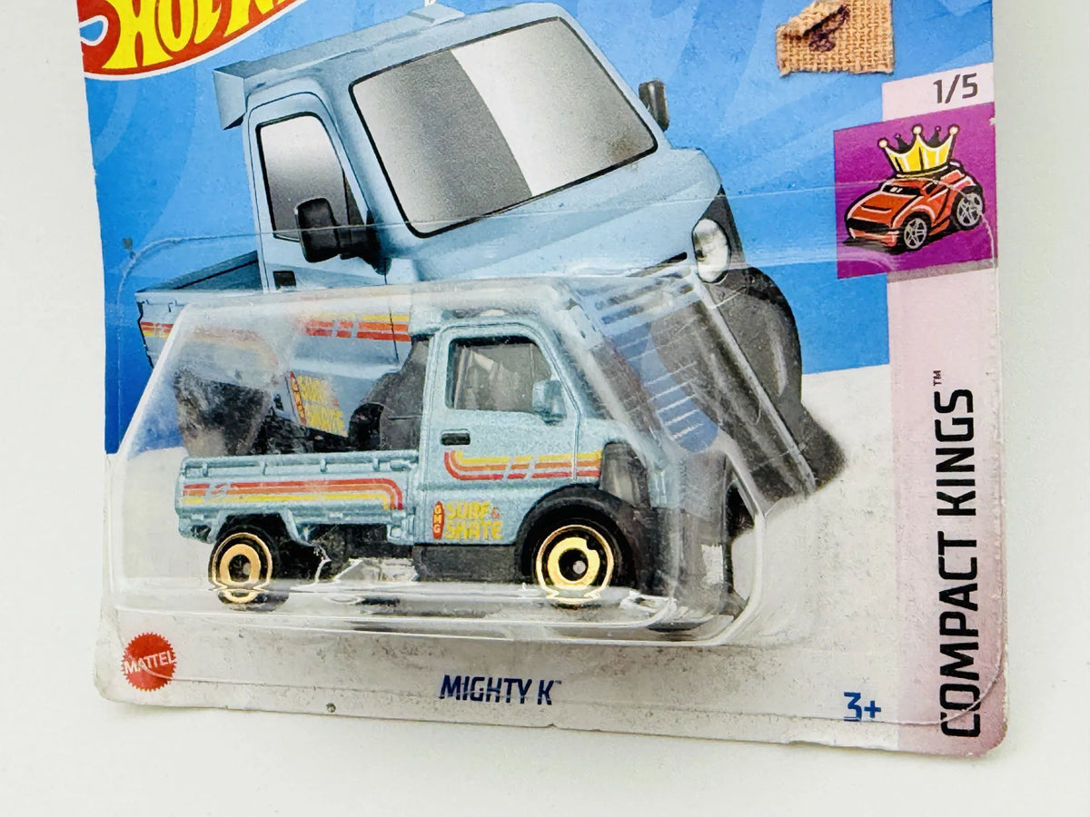 Mighty K Hot Wheels 2024 Compact Kings 1:64 Pickup Blister Niebieski – zdjęcie 2