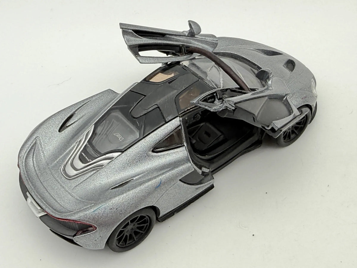 MCLAREN P1, Kinsmart, Die cast No.KT5393, Srebrny, 1:36, Resoraki – zdjęcie 2