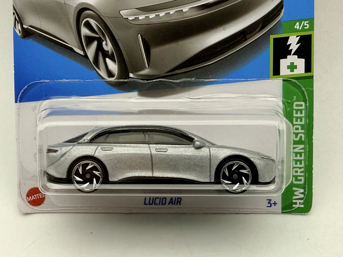 Lucid Air HW Green Speed Hot Wheels 2021 Srebrny 1:64 – zdjęcie 2