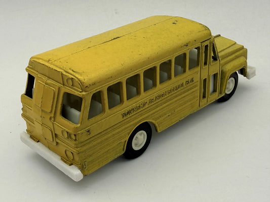 Autobus School Bus Tootsie Toy '80 Żółty 1:55 Made in United States – zdjęcie 2
