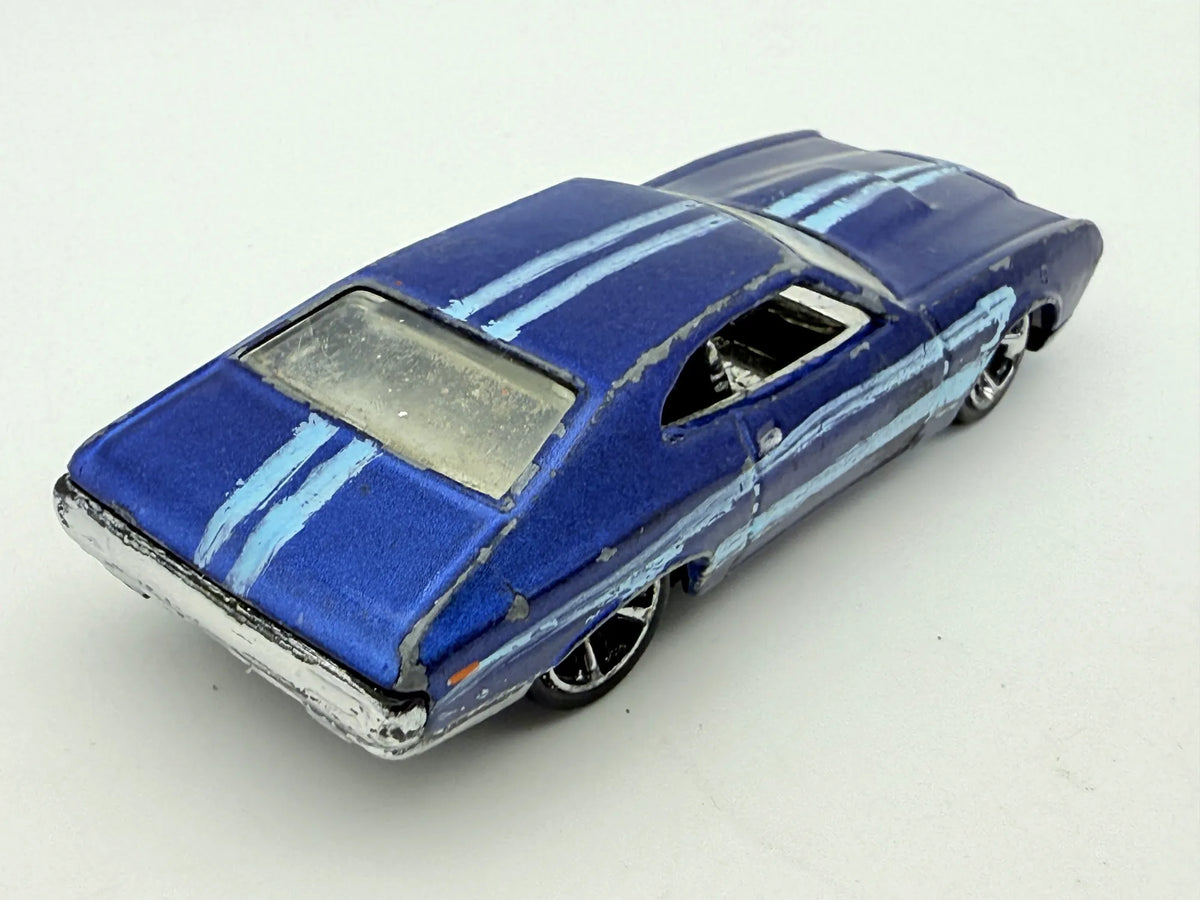 72 Ford Grand Torino Sport Hot Wheels Niebieska 1:64 – zdjęcie 2