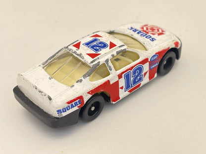 #12 Square Nascar Stock Car Rar, Vintage Unbranded Die cast 8106 Biały 1:64 – zdjęcie 2