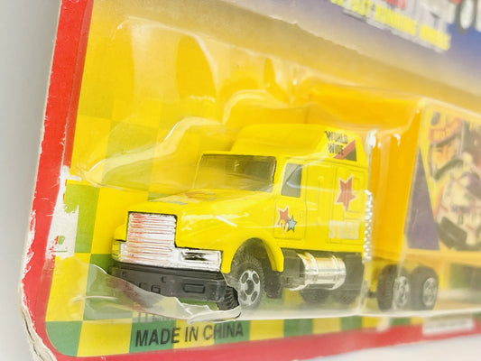Vintage American Truck High Speed 1:87 CITY ENGINE Blister Żółty Promocyjny – zdjęcie 2
