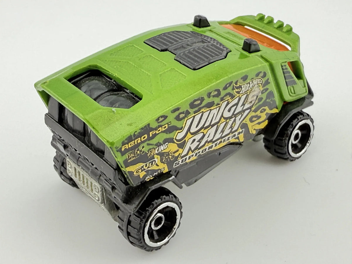 AERO POD, Jungle Rally, Hot Wheels 2014, Die cast LCB00060, Zielony, 1:64 – zdjęcie 2