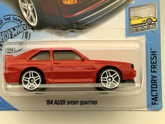 '84 AUDI SPORT QUATTRO Factory Fresh Hot Wheels 2018 Czerwony 1:64 – zdjęcie 2