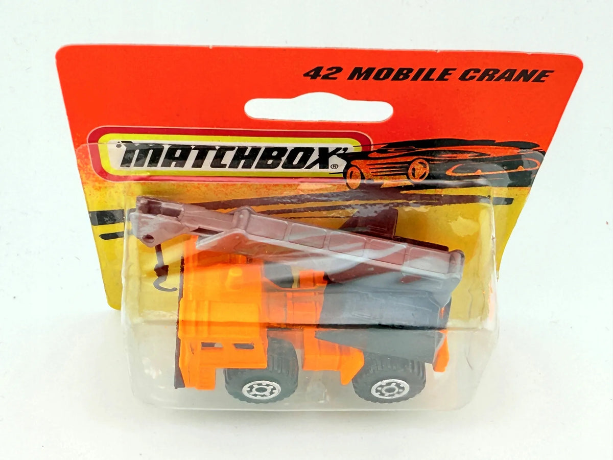 MOBILE CRANE, Matchbox, Resoraki, Die cast 42, Pomarańczowy,, 1:100 – zdjęcie 2