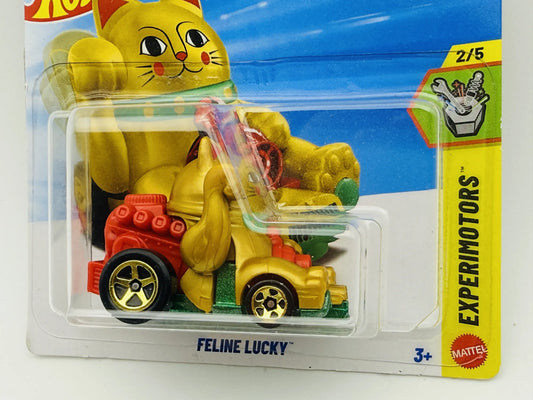 Feline Lucky Hot Wheels 2026 Experimotors 1:64 9 Blister Żółty – zdjęcie 2