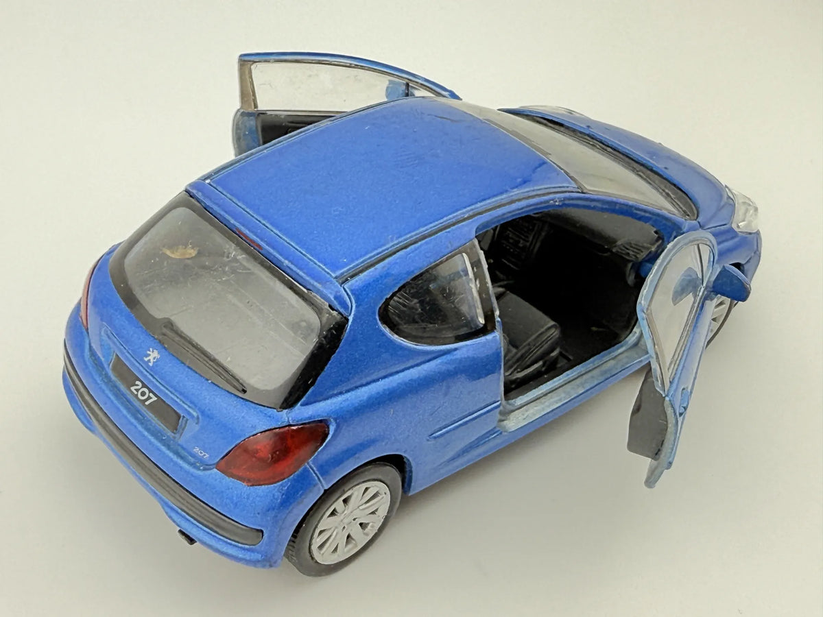 PEUGEOT 207, Welly, Die cast No.42370, Niebieski, 1:34, Resoraki – zdjęcie 2